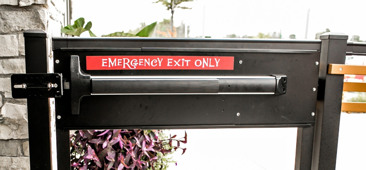 emergency push bar installation in Temescal Valley